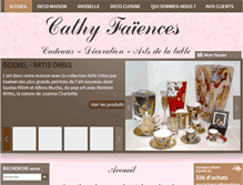 Tablet Screenshot of cathy-faiences.com